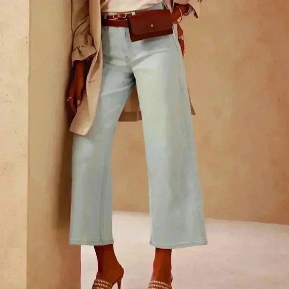 Banana Republic Factory Denim - Banana Republic Wide-Leg Crop Jean